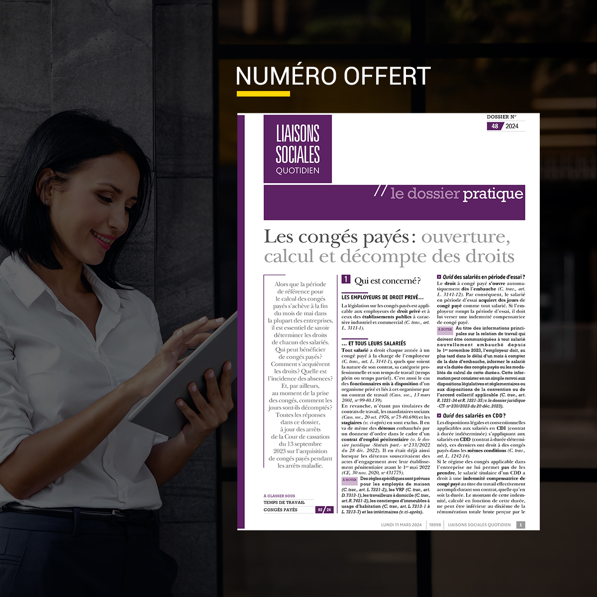Liaisons Sociales quotidien - Congés payés